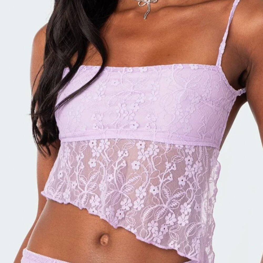 purple mesh top
